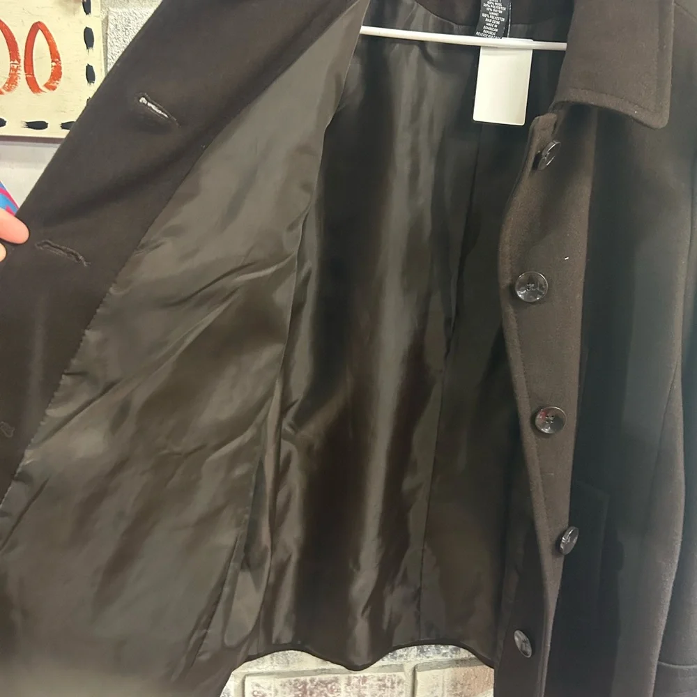 Centigrade Ladies Xl brown wool peacoat  coat - Picture 5 of 9